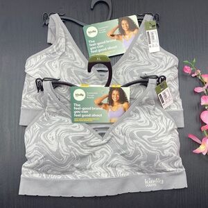 Women’s Sustainable V-Neck Bralette Bra 2-Pack Size XL